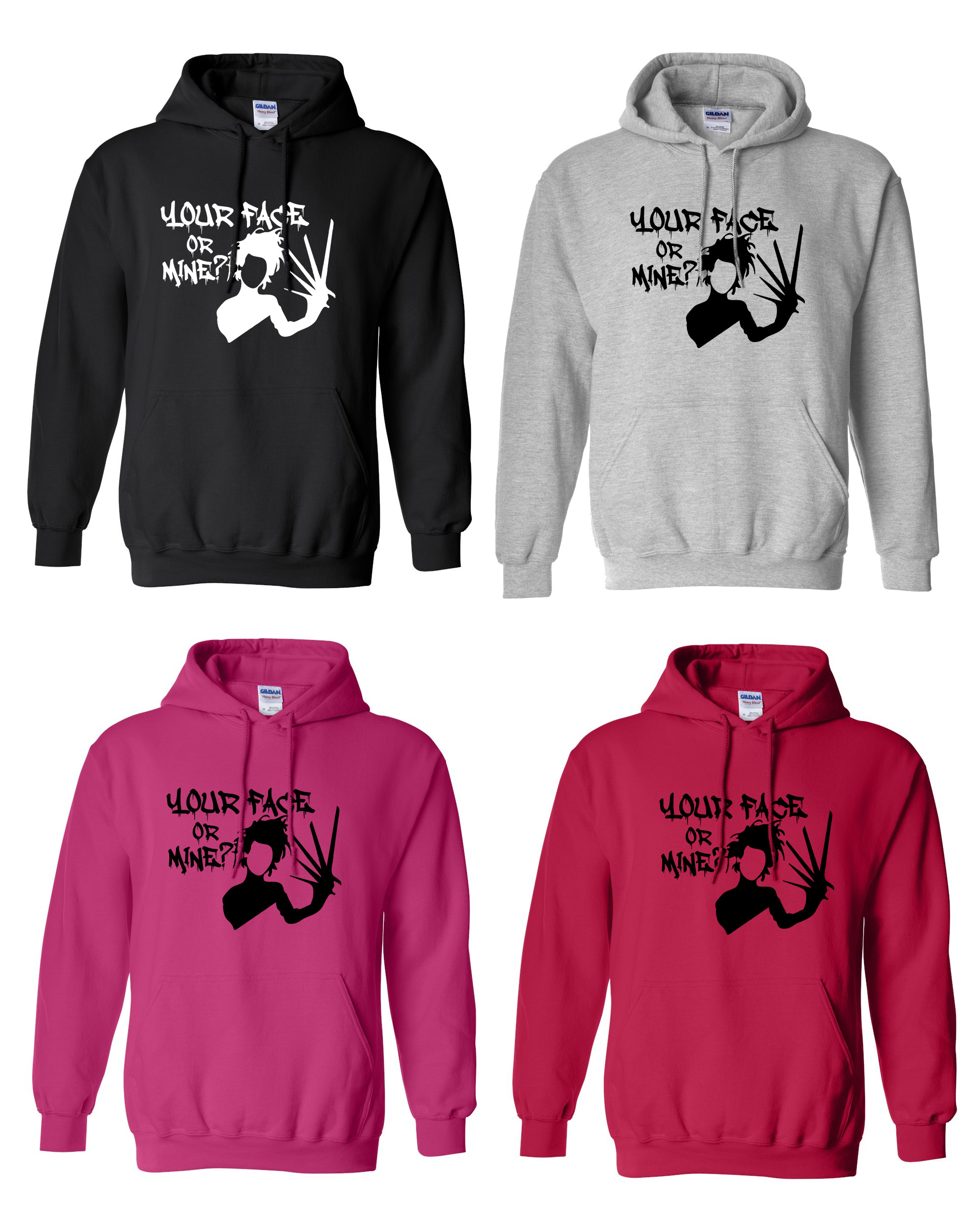 your face or mine? black heavy blend hoodie your face or mine? black heavy blend hoodie