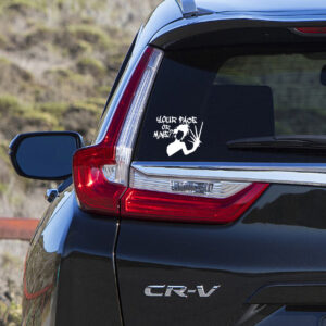 your face or mine? vinyl decal